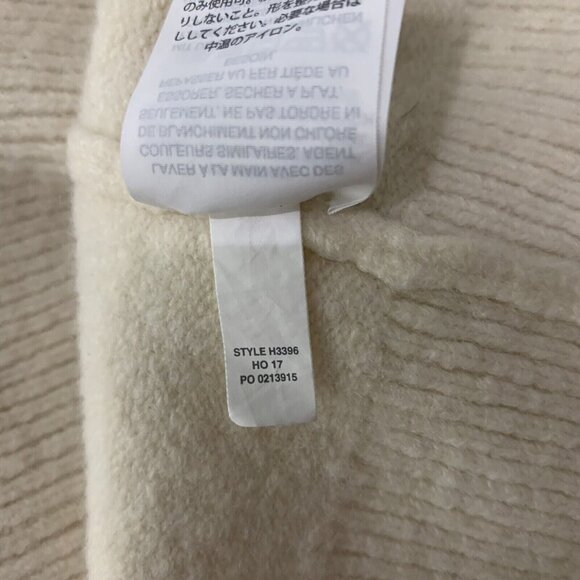 J Crew Wool Sweater Medium White Tie Back Pullover Minimalist Cozy - Picture 6 of 6